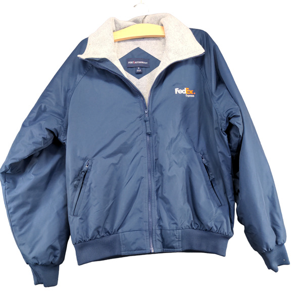 Port Authority Other - Mens FedEx Express Uniform Windbreaker Jacket Blue Size M Embroidered Logo